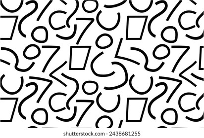 Schwarz-Weiß geometrische Formen Muster, Vektor-Illustration monochromes Design, gewellt, Linien, Welle, runde Ornament Form. 