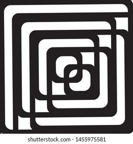 Black and white geometric shapes Vektor illustration