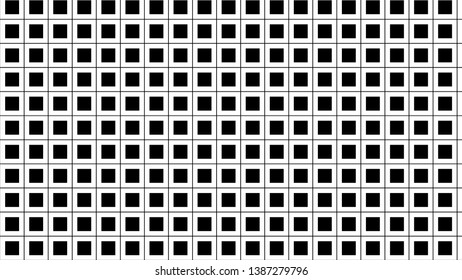 Black and White Geometric Square Pattern Image