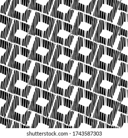 Black and white geometric squares pattern. Geometry monochrome repeat print