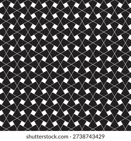 Black and White Geometric Tessellation Pattern Design