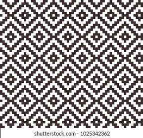 Black White Geometric Texture Seamless Pattern Stock Vector (Royalty ...