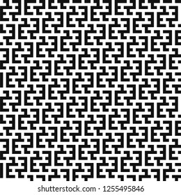 Black and white geometric texture. Seamless pattern. Vector illustration