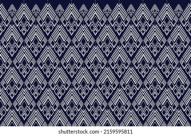 Black and white geometric texture with simple shapes and rhombuses in a monochrome seamless pattern. Repeat tiles over an abstract raster background. Luxury print, decorating, and textile design eleme