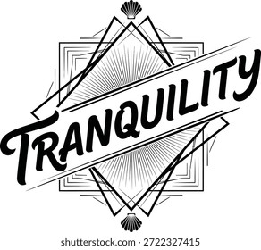 Diseño de tranquilidad geométrica en blanco y negro con Formas y líneas superpuestas