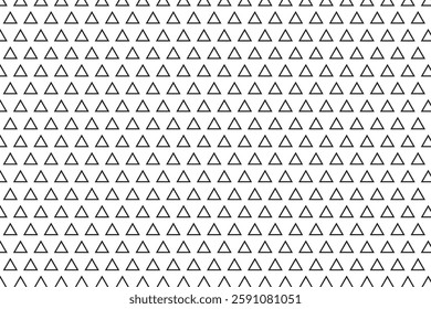 Black and White Geometric Triangle Pattern with Repetitive Minimalist Design