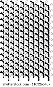 Black and White Geometric Wallpaper Background Pattern