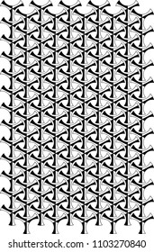 Black and White Geometric Wallpaper Background Pattern