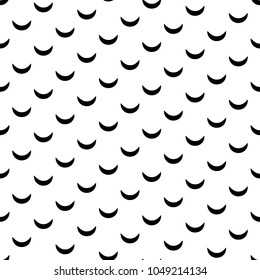 Black and white geometric waves seamless pattern, vector