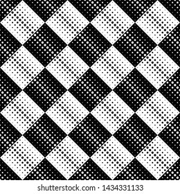 Black and white geometrical abstract dot pattern background - monochrome vector design