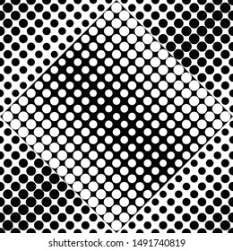 Black and white geometrical dot pattern background design - abstract vector graphic from circles