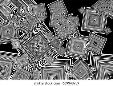 Black And White Geometrical pattern