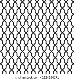 A black and white geometrical pattern for CNC laser cutting. Middle Eastern repetitive Jaali vector pattern.