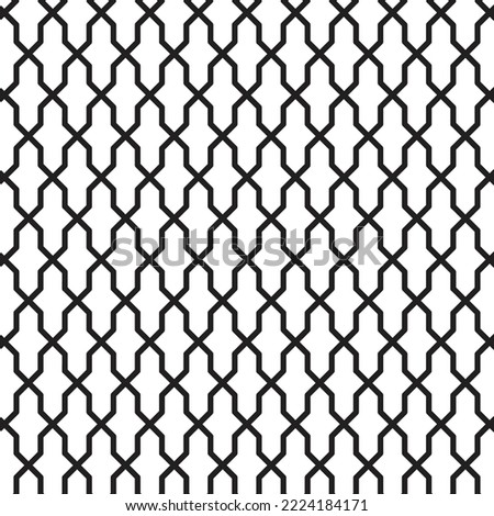 A black and white geometrical pattern for CNC laser cutting. Middle Eastern repetitive Jaali vector pattern.