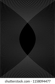 Black and white geometrical shape