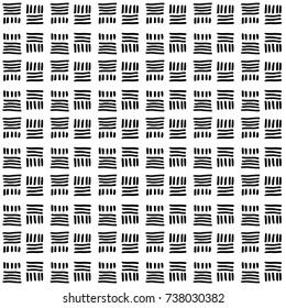 black and white geometry ethnic tribal seamless pattern