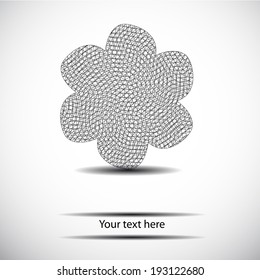 black and white geometry flower for your text