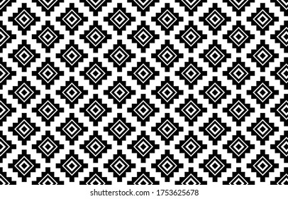 Ornamentos geométricos blancos y negros de los motivos del pasado, que son famosos. puede utilizarse para diversas funciones