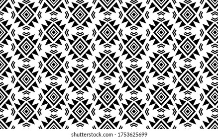 Schwarz-Weiß-Geometrie-Ornamente aus den Motiven der Vergangenheit, die berühmt sind. kann für verschiedene Funktionen verwendet werden