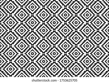 Black and white geometry ornaments from the motifs of the past, which are famous. can be used for various functions