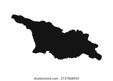 Schwarz-Weiß-Karte Georgien