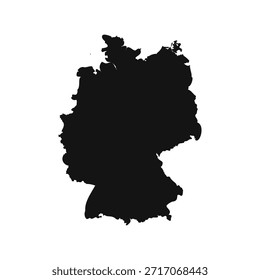 Black and White Germany Simple Map