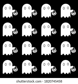 Black and white ghost pattern