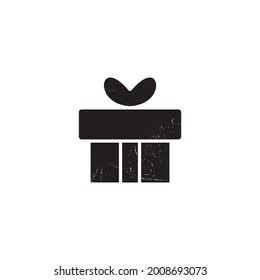 Black and white gift icon design