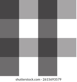 Black and white gingham fabric square checkered seamless pattern vintage background vector