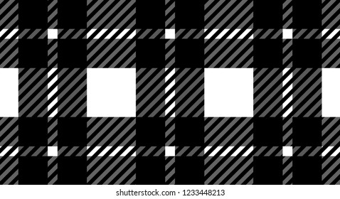 Black and white gingham pattern background for plaid,tablecloths for textile articles,cell,vector illustration.EPS-10.