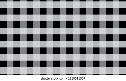 Black and white gingham pattern teblechloth.Vector illustration