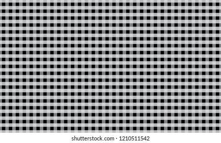 Black and white gingham pattern teblechloth.Vector illustration