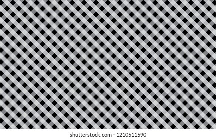 Black and white gingham pattern teblechloth.Vector illustration