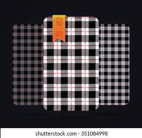 Black and white gingham Patterns and buffalo check plaid patterns. 