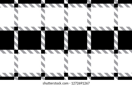 Black and white Gingham pattern.Texture from rhombus for - plaid,tablecloths,clothes,shirts, dresses,paper,bedding,blankets,quilts and other textile products.Vector illustration.EPS-10.