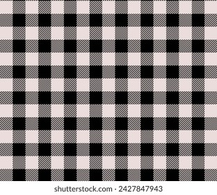 black and white gingham seamless pattern checkered texture for picnic blanket tablecloth plaid