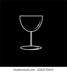 a black and white glass vector on a plain background