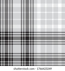 Black White Glen Plaid Textured Seamless Stock Vector (Royalty Free ...