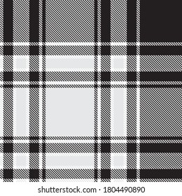 Black and White Glen Plaid textured seamless pattern suitable for fashion textiles and graphics