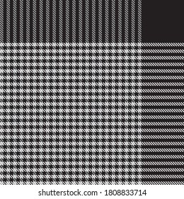 Black and White Glen Plaid textured seamless pattern suitable for fashion textiles and graphics