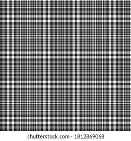 Black and White Glen Plaid textured seamless pattern suitable for fashion textiles and graphics