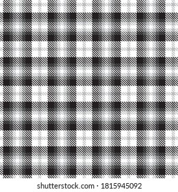 Black and White Glen Plaid textured seamless pattern suitable for fashion textiles and graphics