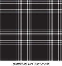 Black and White Glen Plaid textured seamless pattern suitable for fashion textiles and graphics