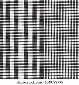 Black and White Glen Plaid textured seamless pattern suitable for fashion textiles and graphics