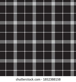 Black and White Glen Plaid textured seamless pattern suitable for fashion textiles and graphics