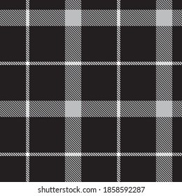 Black and White Glen Plaid textured seamless pattern suitable for fashion textiles and graphics