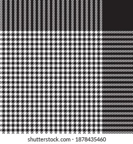 Black and White Glen Plaid textured seamless pattern suitable for fashion textiles and graphics