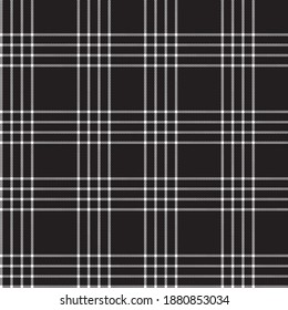 Black and White Glen Plaid textured seamless pattern suitable for fashion textiles and graphics