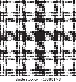 Black and White Glen Plaid textured seamless pattern suitable for fashion textiles and graphics