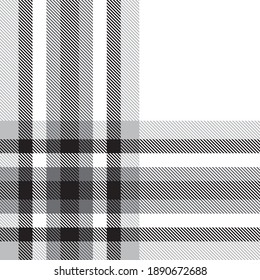 Black and White Glen Plaid textured seamless pattern suitable for fashion textiles and graphics